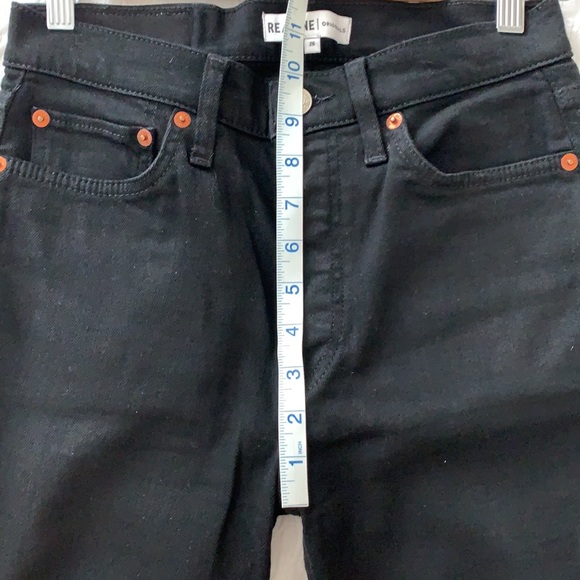 REDONE 90’s High Rise Ankle Cropped Black Jeans - Picture 7 of 14